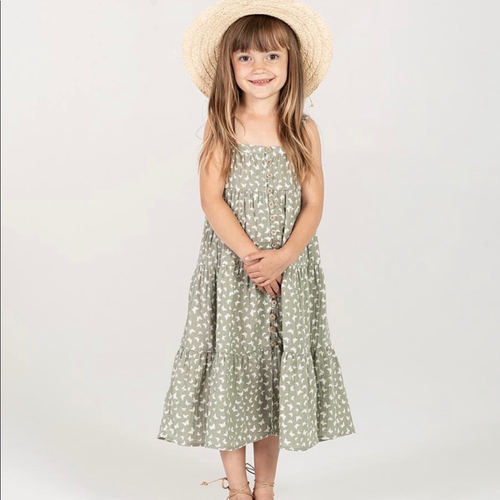 Rylee & Cru butterfly tiered maxi dress